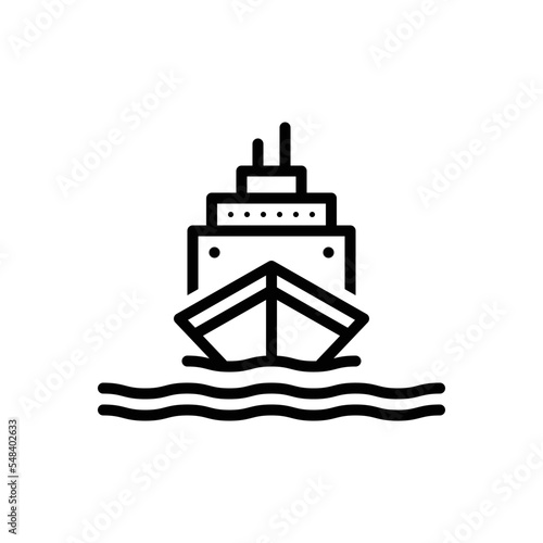 Black line icon for maritime
