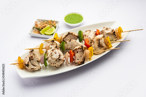 Reshmi Chicken malai Tikka also known as Afghani murgh Malai Tikka, asian food
