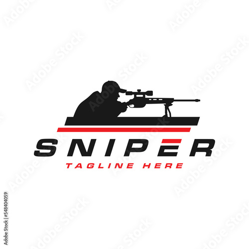 sniper vector illustration logo design