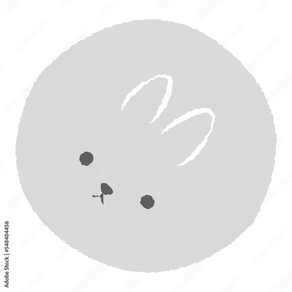 うさぎのイラスト素材(白黒) うさぎのイラスト素材(白黒)