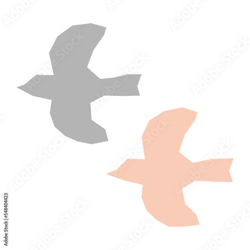 北欧風の鳥のイラスト（シルエット）