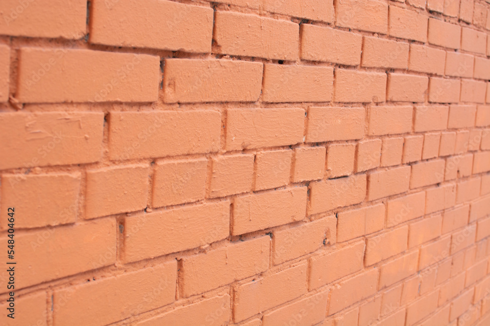 Obraz premium Background from a brick red wall. Brick wall.