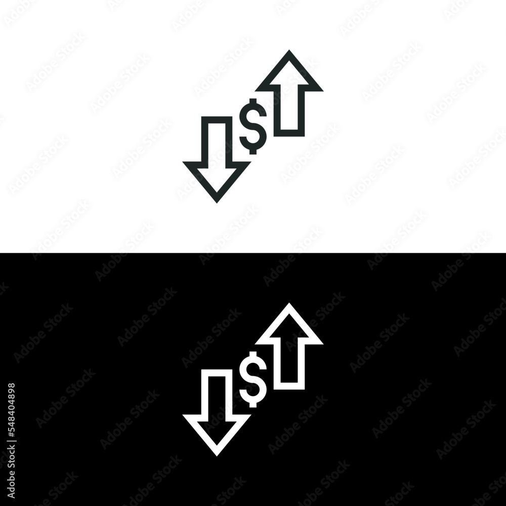 Bid Ask Spread icon isolated on white background Bid Ask Spread icon isolated on white background