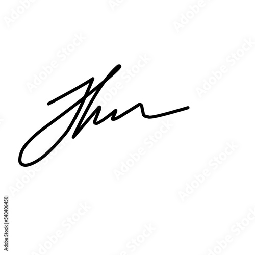 Signature fake handdrawn