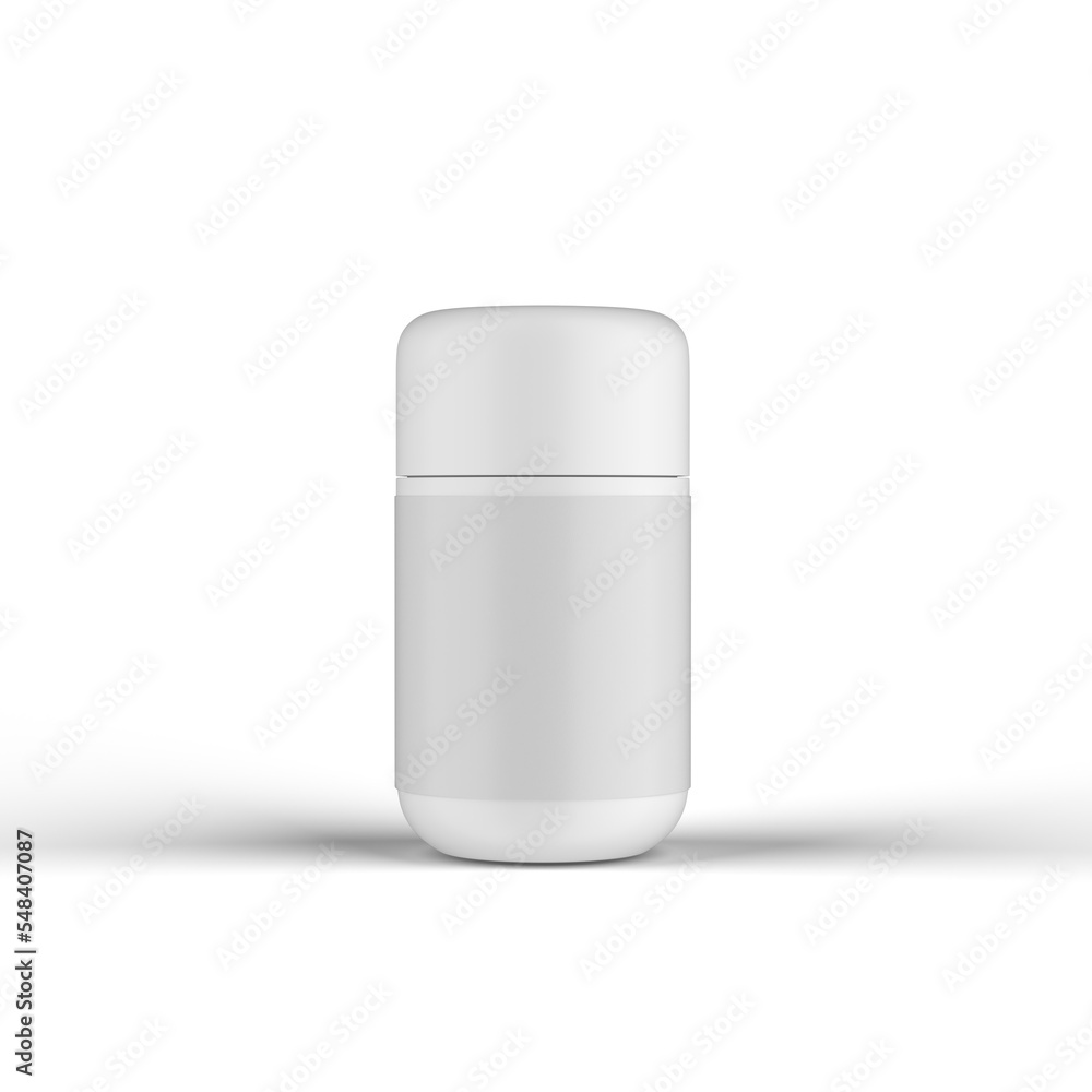 Plastic Jar with label 3D Rendering Plastic Jar with label 3D Rendering