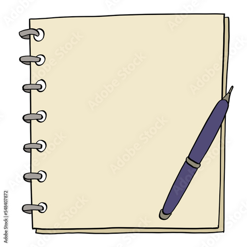 blank page notebook graphic illustration