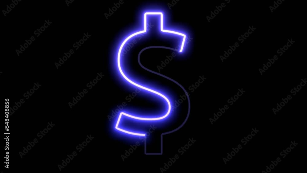 Animated Glowig Font - Dollar Sign Animated Glowig Font - Dollar Sign