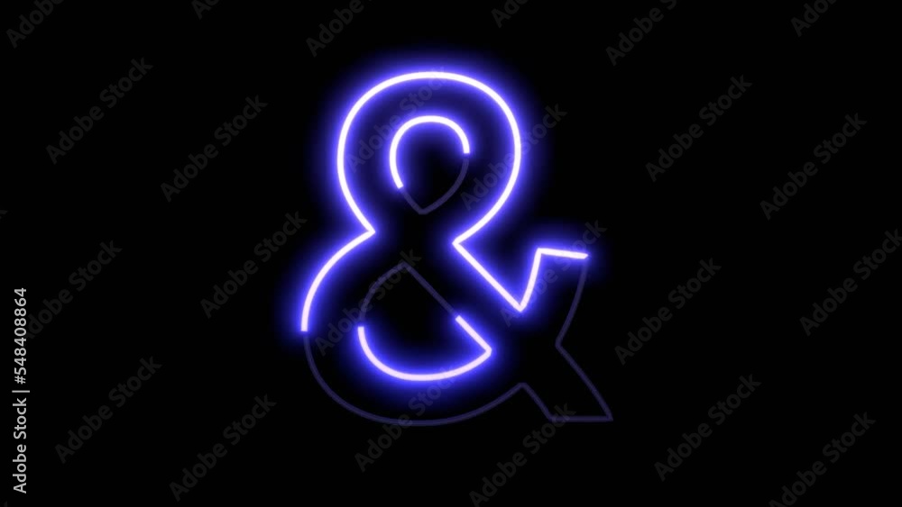 Animated Glowig Font - And Symbol Animated Glowig Font - And Symbol