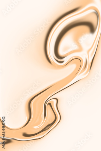 Abstract beige background. The texture of the flowing liquid. Fresh paint effect. Imitation of marble and stone. Modern futuristic backdrop. Textiles and wallpapers. Presentations.