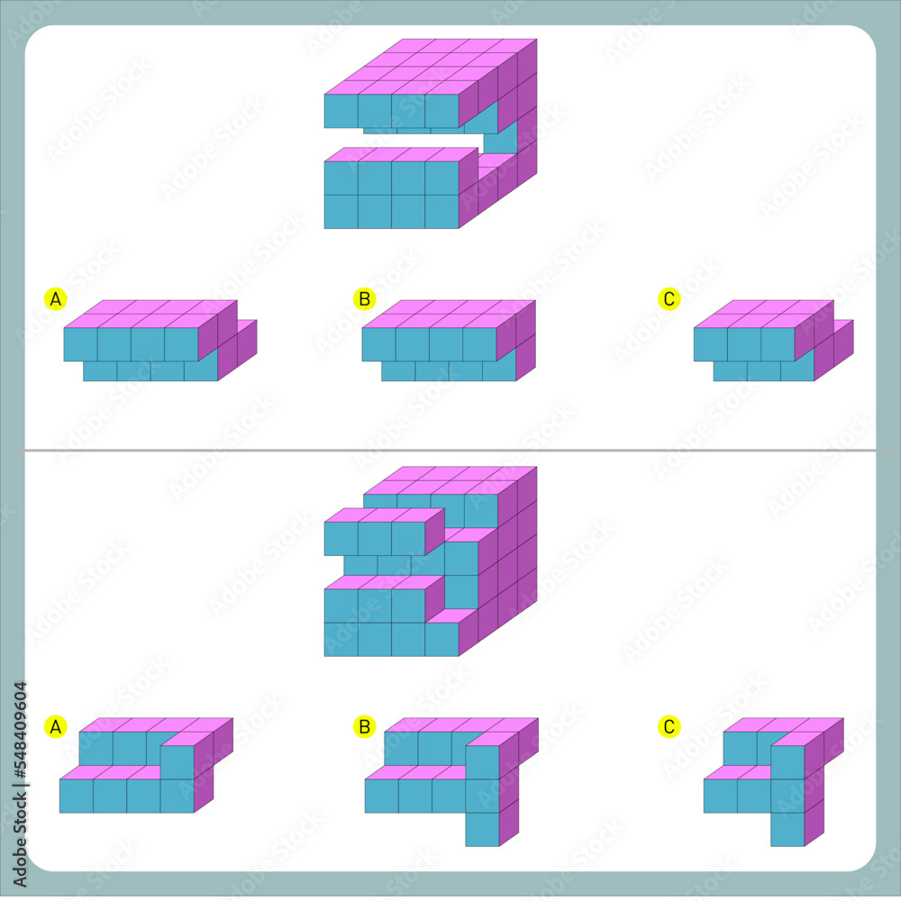 Find the Missing Piece. Shape completion questions, Find next shape Find the Missing Piece. Shape completion questions, Find next shape