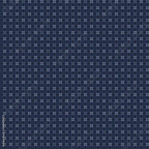 Seamless geometric pattern with abstract star in light gray and dark blue on indigo blue background. Vector illustration. For masculine casual cloth textile polo shirts wrapping wallpaper sportswear.