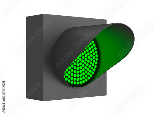 traffic light on white back...
