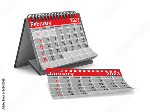 2023 year. Calendar for Feb...