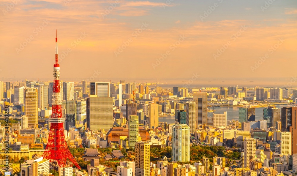 Naklejka premium 秋の東京夕景 