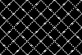 Wire, barbed fence wallpaper. Goth creepy aesthetic. Barbed wire seamless tileable section.A seamless tiling diamond chain link fence tile.