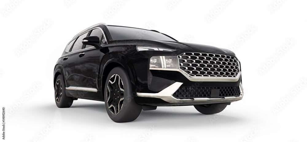 Tokyo. Japan. August 13, 2021. Hyundai Santa Fe. Big city crossover