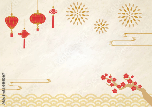 chinese style illustration and background for new year