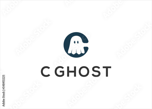 c ghost logo design vector