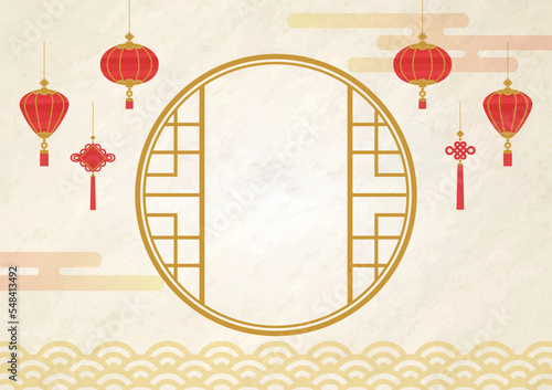 chinese style illustration and background for new year