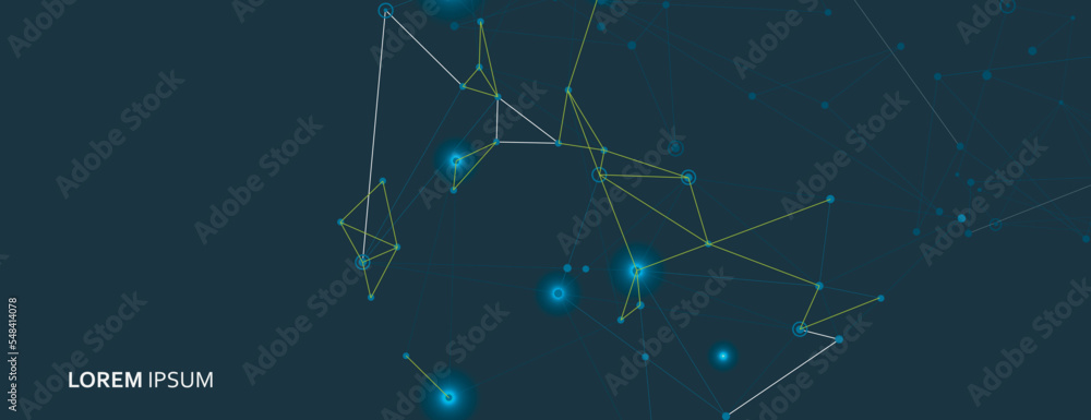 Vector digital connect lines on blue background. Abstract technology design Vector digital connect lines on blue background. Abstract technology design