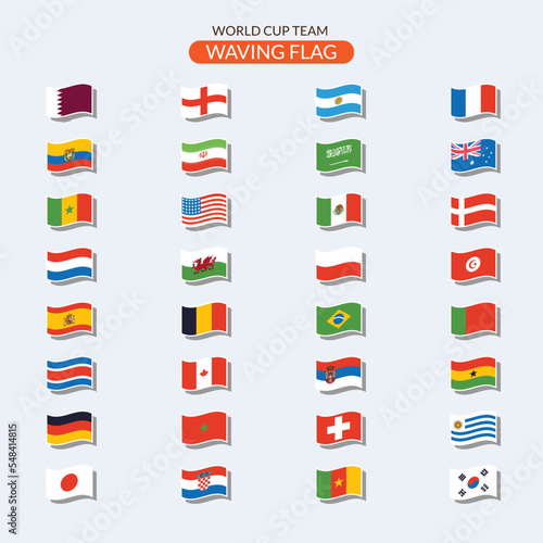 World Cup Teams Waving Flags
