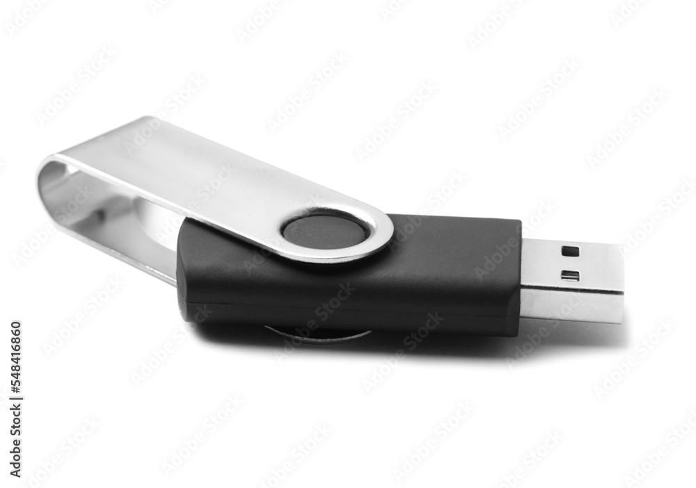 Modern usb flash drive isolated on white Modern usb flash drive isolated on white