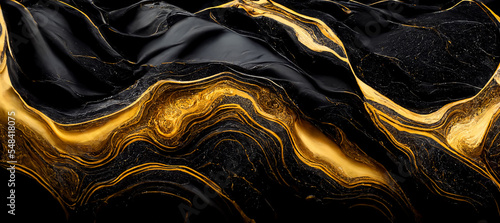 Vibrant black gold colors abstract wallpaper design
