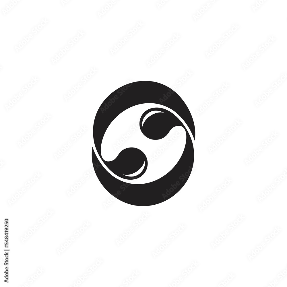 round motion liquid oil symbol logo vector round motion liquid oil symbol logo vector