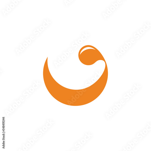 smile orange juice water simple logo vector