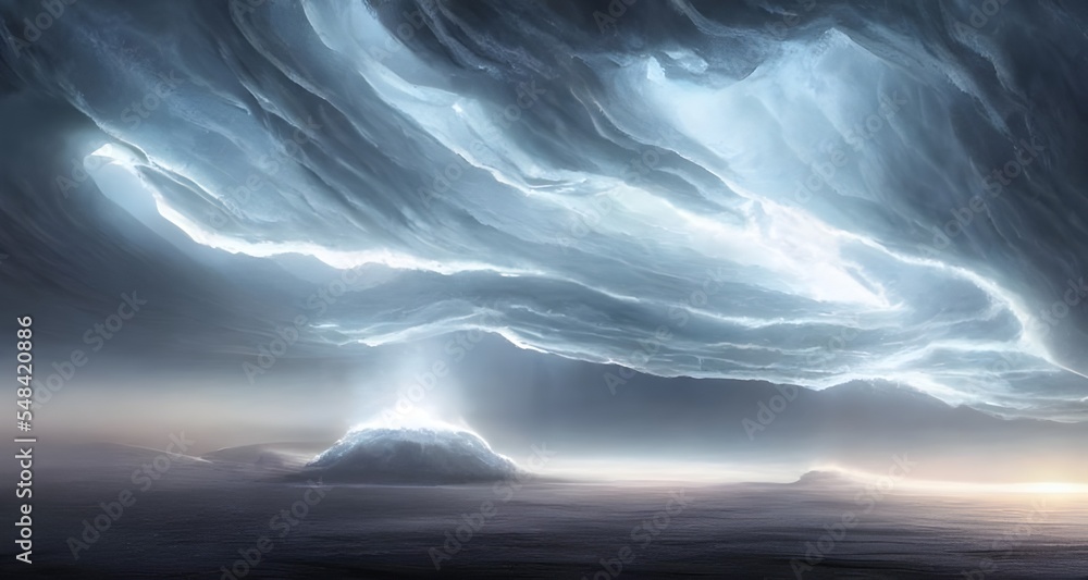 Fototapeta premium 異星、惑星、ＳＦ、ファンタジーなカラフルな空_11