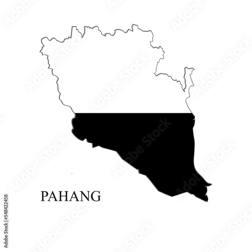Pahang map vector illustration. Malaysian city. State in Malaysia