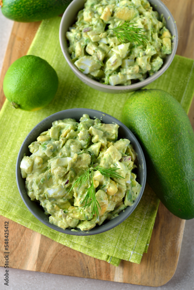 Vegetarian salad with egg and avocado Vegetarian salad with egg and avocado