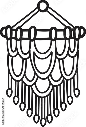 Hand Drawn dream catcher amulet illustration