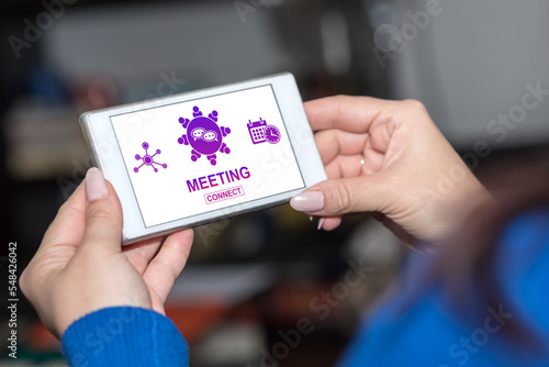 Meeting concept on a smartphone