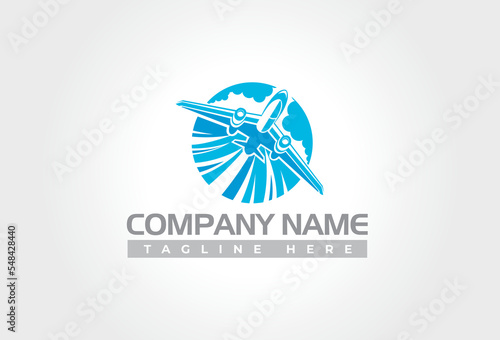 Airplane logo design for travel agency, corporate and business.