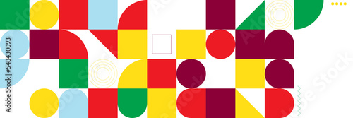 Abstract geometric pattern design in retro style. Vector illustration.