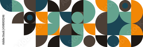 Abstract geometric pattern design in retro style. Vector illustration.