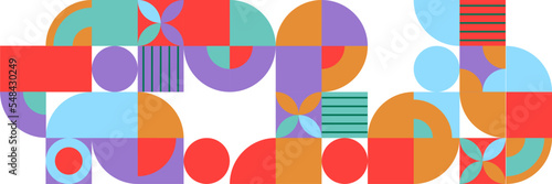 Free Download Abstract geometric pattern design in retro style. Vector illustration. - GFXLoad