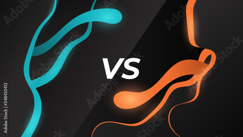 Facts vs myths versus battle background with lightning bolt. Concept of thorough fact-checking or easy compare evidence.. Vector illustration