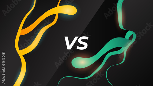 Facts vs myths versus battle background with lightning bolt. Concept of thorough fact-checking or easy compare evidence.. Vector illustration