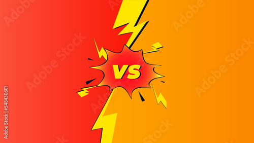 Facts vs myths versus battle background with lightning bolt. Concept of thorough fact-checking or easy compare evidence.. Vector illustration