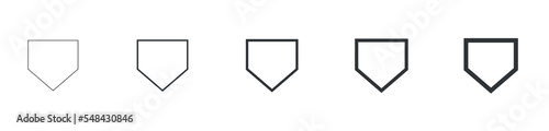 Obraz na płótnie Baseball Home Plate Vector Icon