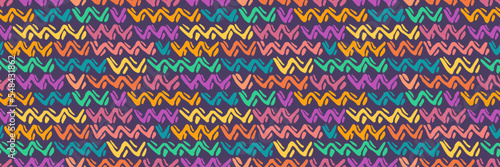Grunge doodles pattern. Tribal simple ornament seamless pattern. Grunge ethnic background. Simple doodle pattern. Modern fabric design. 80s or 90s clothes fabric. Contemporary ornaments.