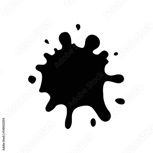 vector illustration of a splash of Milk. Milk splash and blot design.  white . milk drop. Dairy product. Healthy food. Liquid blot icon isolated on blue background.