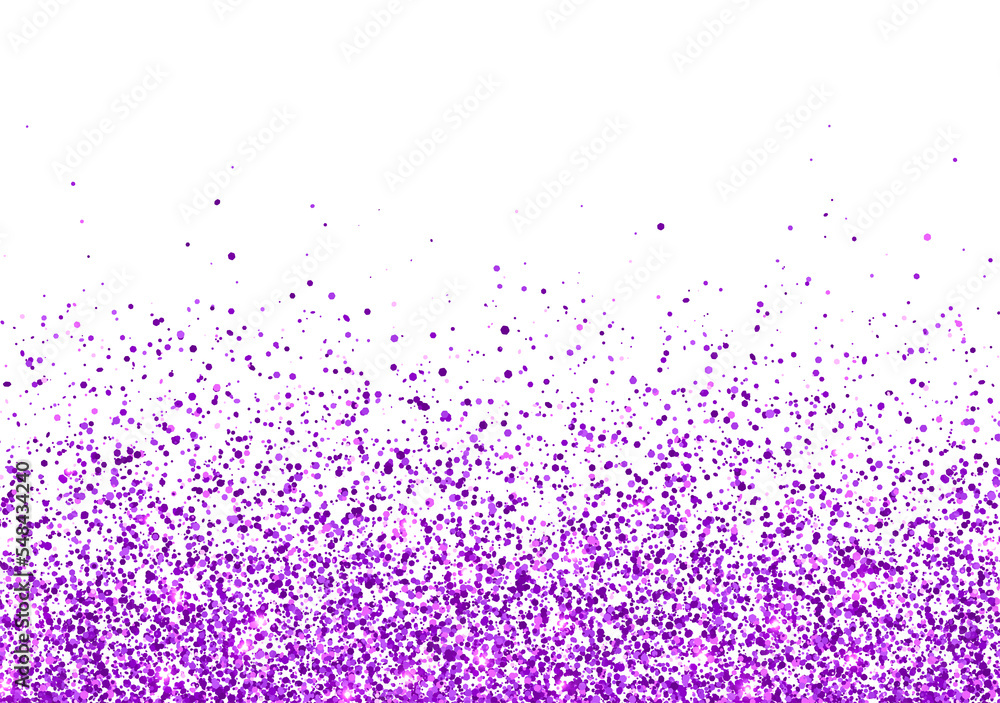 Holiday scattering of purple glitter