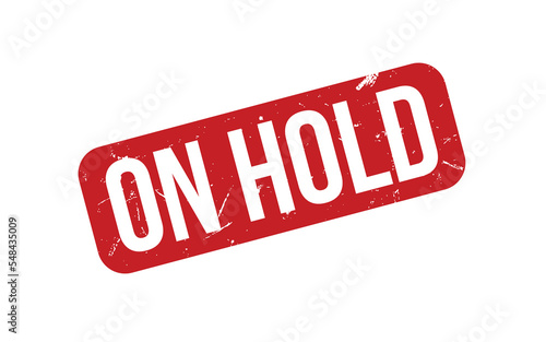 On Hold Rubber Stamp Seal Vector