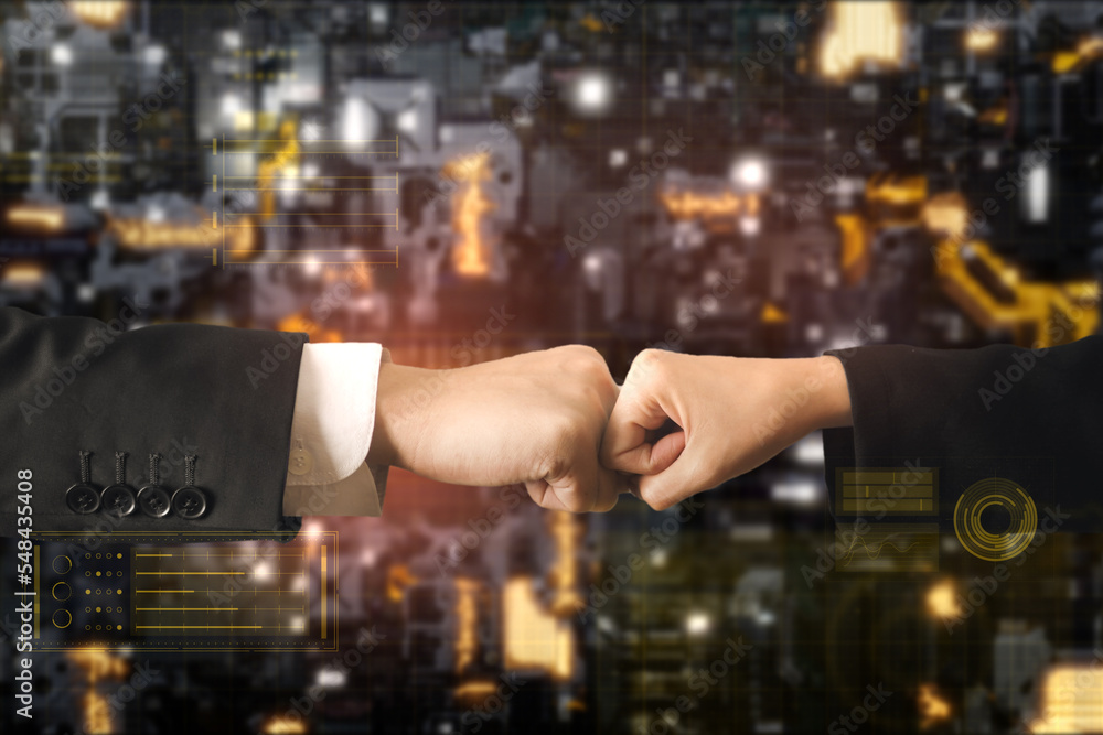 Hand of a businessman raising Fighting fingers Hand of a businessman raising Fighting fingers