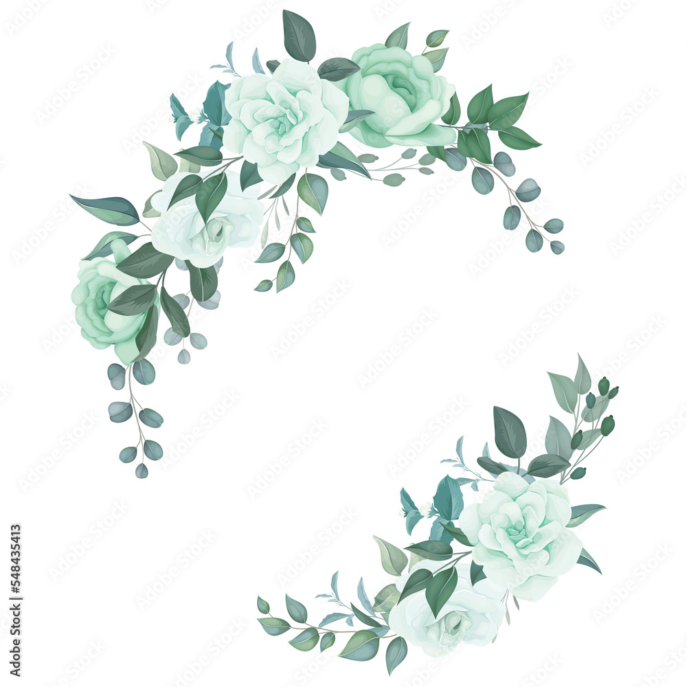 beautiful greenery floral wreath