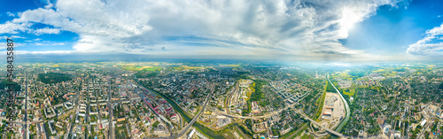 Tula  Russia. Panorama of the city. Summer. Panorama 360. Aerial view