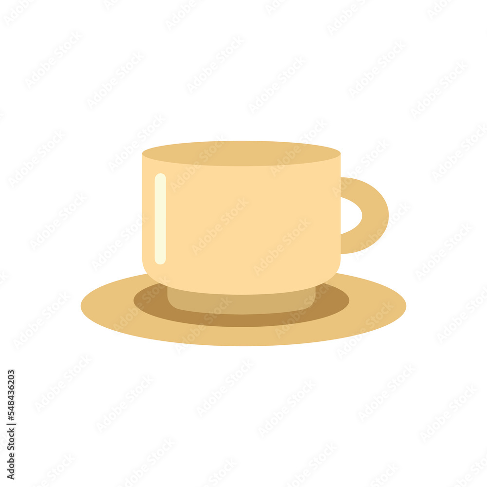 Coffee cup flat design vector illustration, design on white background Coffee cup flat design vector illustration, design on white background